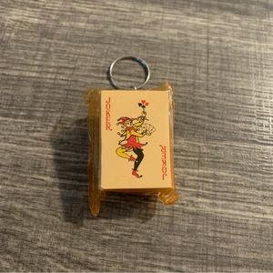 Yellow Mini Playing Cards with Keychain